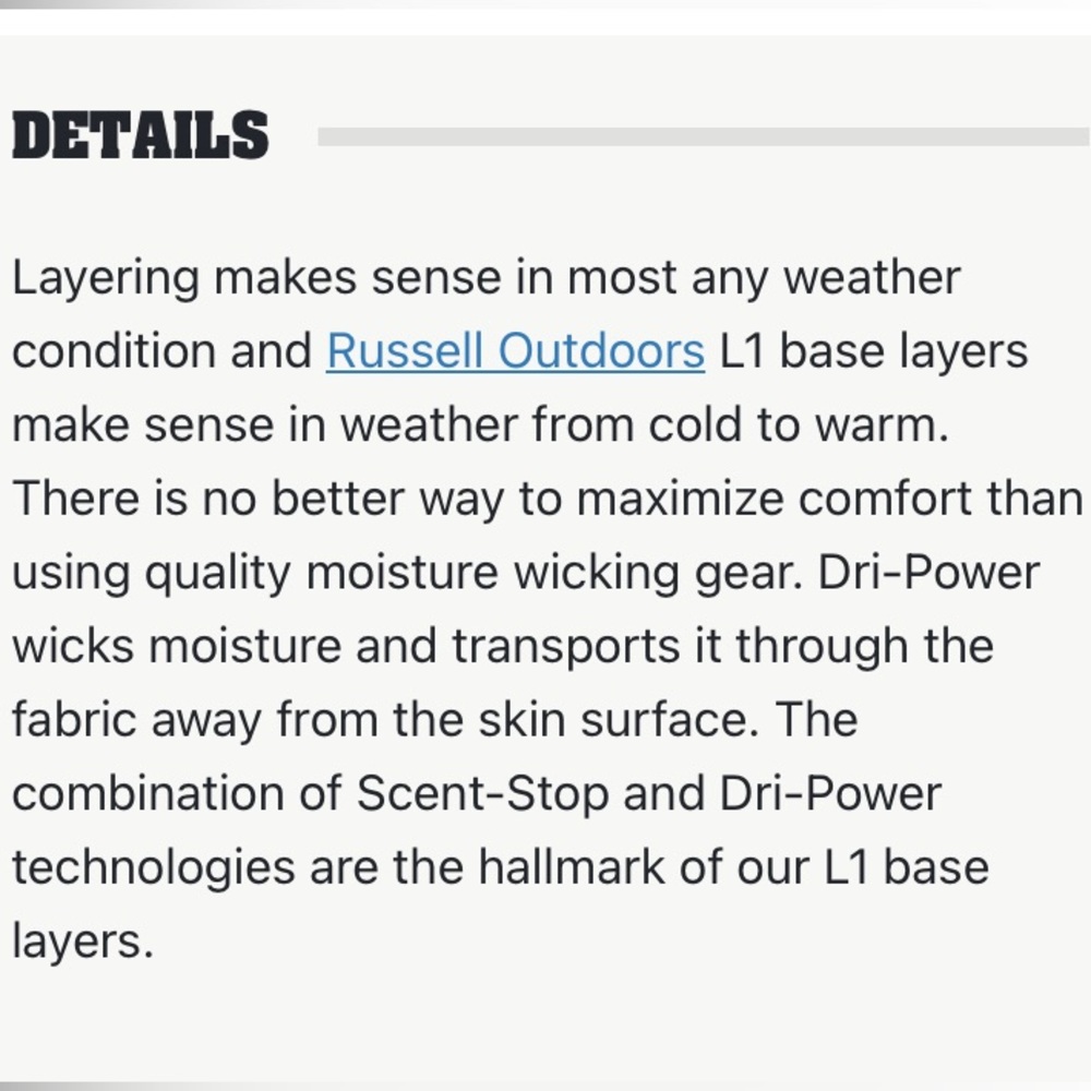 Russell Camo Pattern Base Layer Spandex Pants - image 2